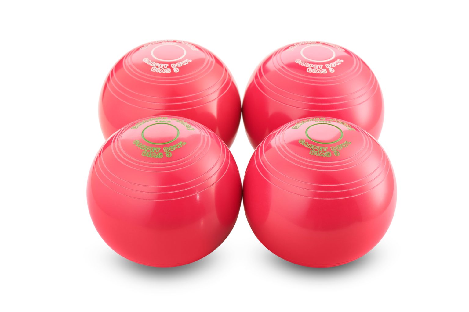 Drakes Pride Coloured Biassed Carpet Bowls Duke Bowls