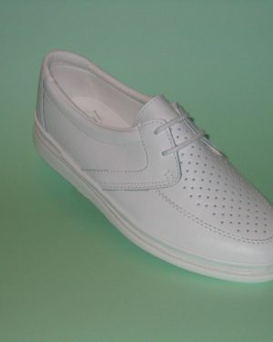 LARNE – Ladies Bowls Shoes – White/Grey