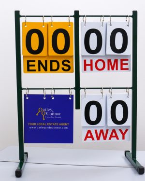 ROYAL Bowls Double Sided Scoreboard with Advertising Panel