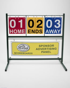 ROYAL Deluxe Bowls Scoreboard with a Horizontal Advertising Panel